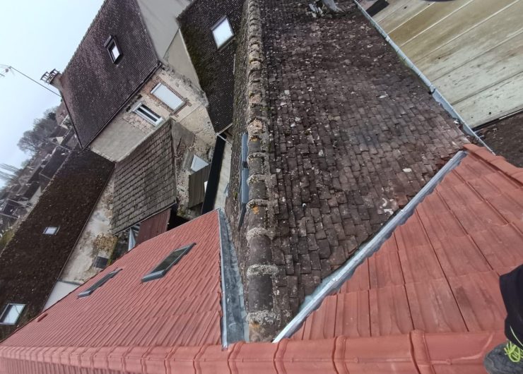 Réparation de toiture — chantier MMV Construct en Île-de-France
